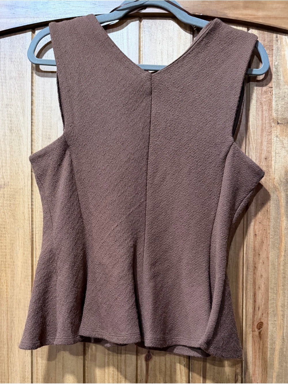 Zara Tobacco Brown Knit Sleeveless Top